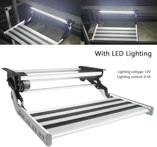 Marchepieds électriques camping-car pliable double marche LED
