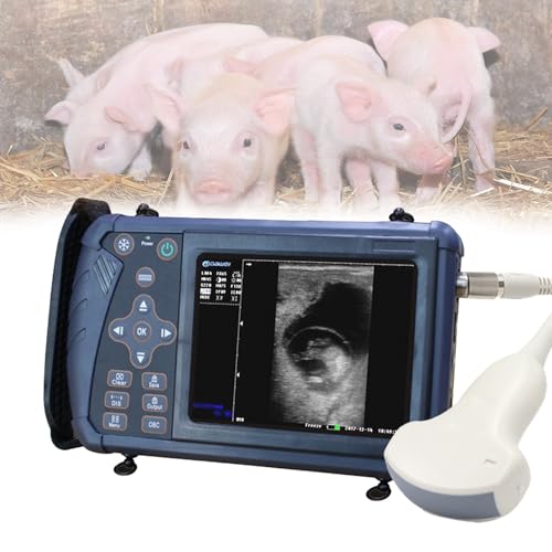 Scanner digitale ad ultrasuoni - Macchina portatile a ultrasuoni B con sonda da 3,5 MHz per rilevamento gravidanza bestiame