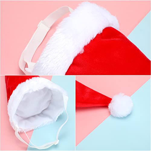 Christmas Dog Bandanas Hat Set 4 Pieces Christmas Dog Bandana Adjustable Pet Triangle Scarf And 2 Pieces Pet Santa Hat Dog Christmas Hat For Pets Dogs Cats Christmas Costumes (Santa Patterns, Large) #TOP2