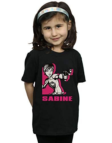 Star Wars Girls Rebels Sabine T-Shirt Black 9-11 Years