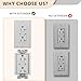 XGGYA 1-Gang BE1 Non-Metallic Electrical Power Outlet Box Extender(ETL Listed),Electric Box Extender for Power Switch Receptacles Accessories,Fire Rated for 2 Hours,12-Pack