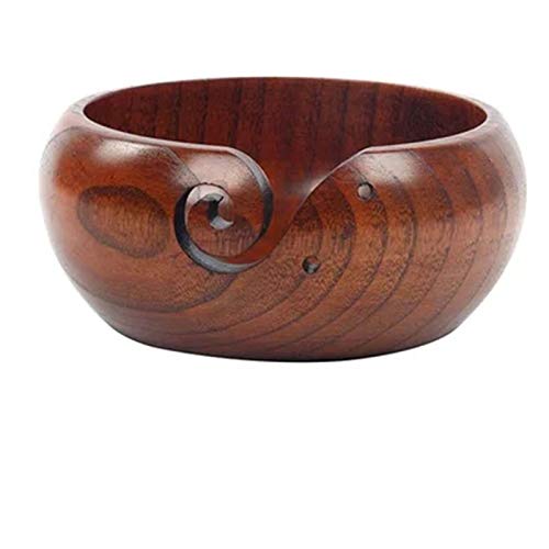 LaceDaisy Cuenco de Madera Hecho a Mano Cuenco de Hilo de Madera...