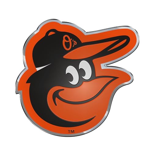 Emblema de los Baltimore Orioles troquelado en color para personalizar tu automóvil con la MLB