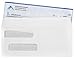 500#8 Self Seal Double Window Security Envelopes Designed for QuickBooks Checks - Computer Printed Checks - 3 5/8 X 8 11/16 (Not for Invoices)