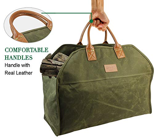 Inno Stage Heavy Duty Firewood Log Carrier Tote Bag, Large Wood Storage Hay Hauling For Fireplace Fire Pit Outdoor Camping, Bbq Barbecue #TOP3