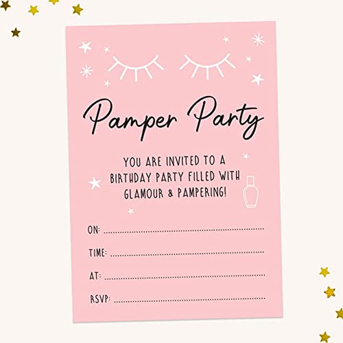Dotty about Paper Kids Birthday Invitations - Beauty Pamper Party - Pack of 10 (3242)