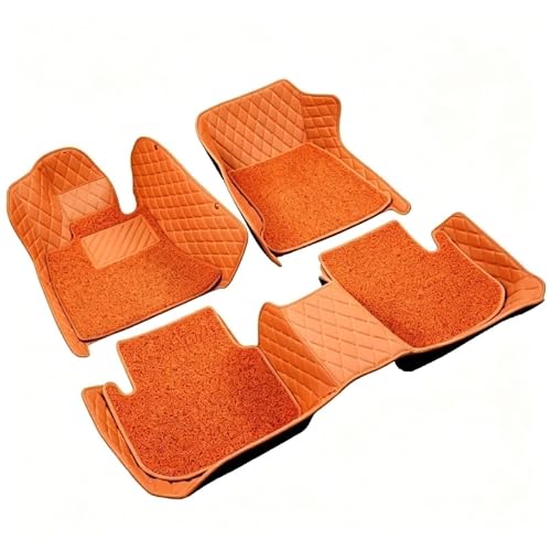 Tapis de Sol Voiture Cuir pour Jeep Patriot 2009-2015 RHD Orange