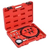 Este set de medidor de presión profesional de aceite de 12 piezas es ideal para el diagnóstico de bombas y motores de aceite desgastados, interruptores de presión de aceite defectuosos e indicadores de advertencia de presión.