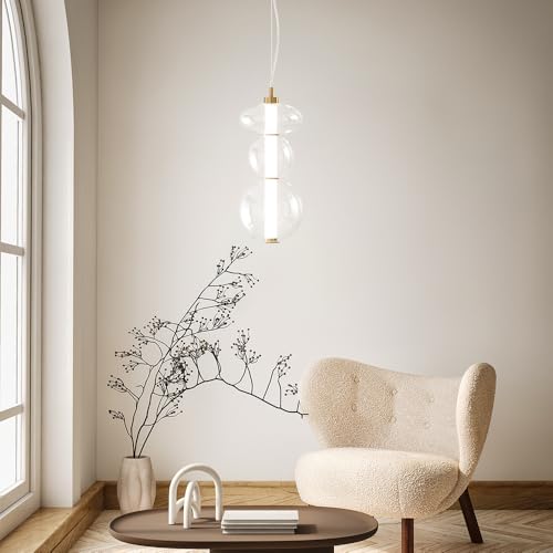 Suspension LED en verre pour illuminer votre table de salon - 2