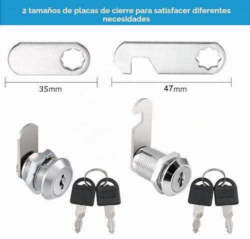 Miniatura 6 de Litensh Cerradura De Buzón De Seguridad, 16mm Cerradura De Palanca De Correo, Cerradura De Leva Para Cajón De Gabinete, Cerradura De Puerta De Caja