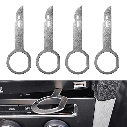 Kit 5 Strumenti Per Rimozione Autoradio In Acciaio Inox – Chiavi A V, A U E A Stilo – Universali