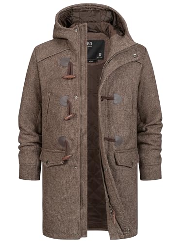 Indicode Herren Liam Dufflecoat | Wintermantel Wollmantel Herrenmantel...