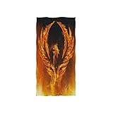 Strand Handtuch Feuer-Phönix-Vogel In Flammen Mit Flügel, Der Aus Einem Feuerofen...