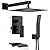 HomGoo Shower System with Tub Spout, All Metal Tub Shower Faucet Set with 10'' Rain shower heads and handheld spray combo,Wall Mounted Tub Shower Systems with Valve and Trim Kit, Matte Black