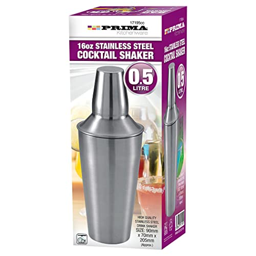 16Oz Stainless Steel Cocktail Shaker - 0.5L Mixer, Party Drinking, Bar Mixing Tin, Drinks Pouring, Serving Mug | Restaurant Bars, Cocktails Mojito Maker
