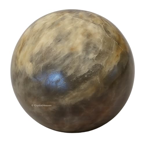 Image of Certified Sun Moonstone Crystal Ball for Meditation - Premium Crystal Vastu Items for Home and Feng Shui Items for Good Luck - Ideal for Pooja Supplies and Spiritual Practices (2 inch Inch)