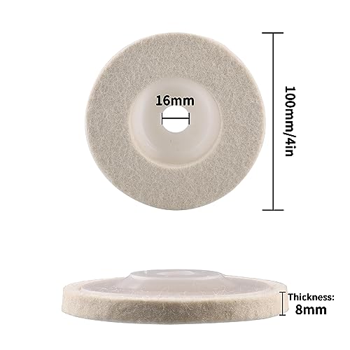 Shineboc 10pcs Wool Polishing Wheel Disc - Image 2
