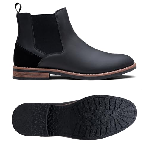 Jousen Men's Chelsea Boots Casual Nubuck for Men Dress Pull on Retro Boot2