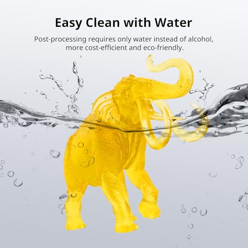 Image of ANYCUBIC Water Washable 3D Printer Resin 2.0, 405nm High Precision 3D Resin, Low Shrinkage Photopolymer Resin for 4K /8K /12K Capable LCD DLP Resin 3D Printer (Clear Yellow, 1000g)