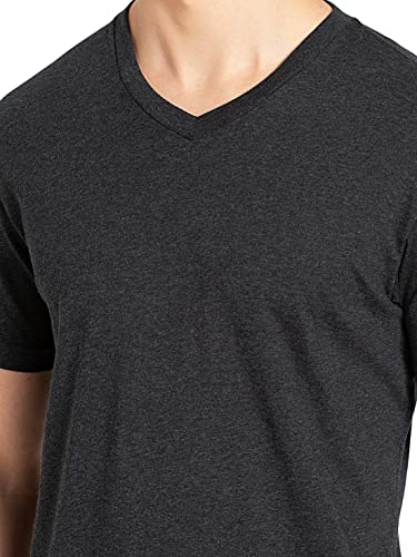 Image of Jockey 2726 Men's Super Combed Cotton Rich Solid V Neck Half Sleeve T-Shirt