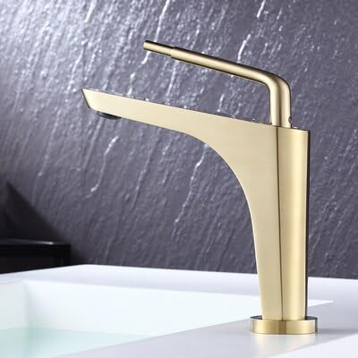 Robinet mitigeur de lavabo avec réglage précis eau chaude froide en laiton durable
