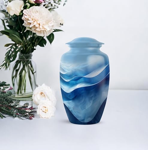 Image of Personalized Forest - Human Urns for Ashes Adult Male - Large Memorial Urn for Mom & Dad - Burial Urns for Adult Human Ashes - 10 Inch - Large with Velvet Bag - Decorative Cremation Urns