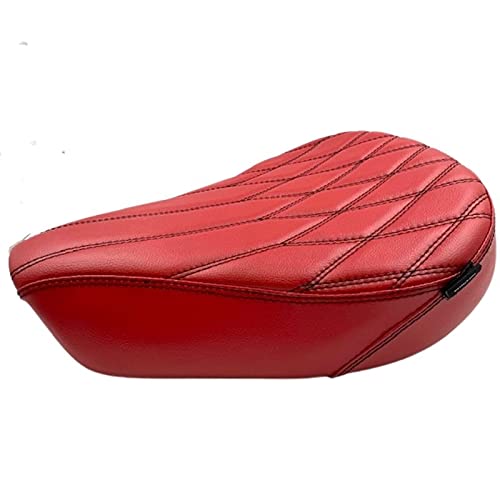 Diabolus z_X[p[JuC125pV[g[C09]Diablo Custom Works seat cushion, mixed pattern Red leather material for C125 2018-2021