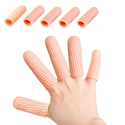 Protectores de dedos de gel, 5 pares Protector dedos mano, Ideal para Agrietamiento de dedos, Artritis de dedos y más - Sumifun
