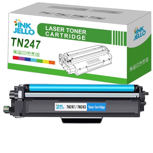 InkJello Compatible Toner Cartridge Replacement for Brother DCP L3510CDW DCP L3550CDW HL-L3210CW HL-L3230CDW HL-L3270CDW MFC L3710CW MFC L3730CDN MFC L3750CDW MFC L3770CDW TN-247 (Cyan)