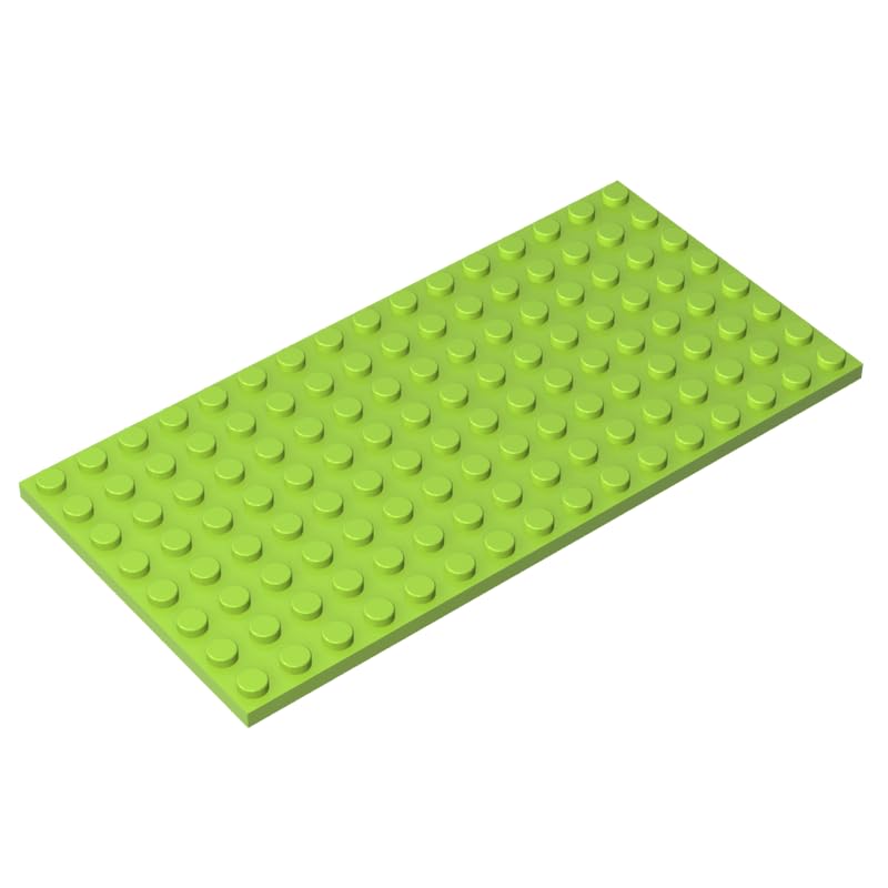 92438 Foundation Plate Plate 8x16 5Pieces GDS-529 Compatible with Lego Building Blocks Color:Lime — image 1