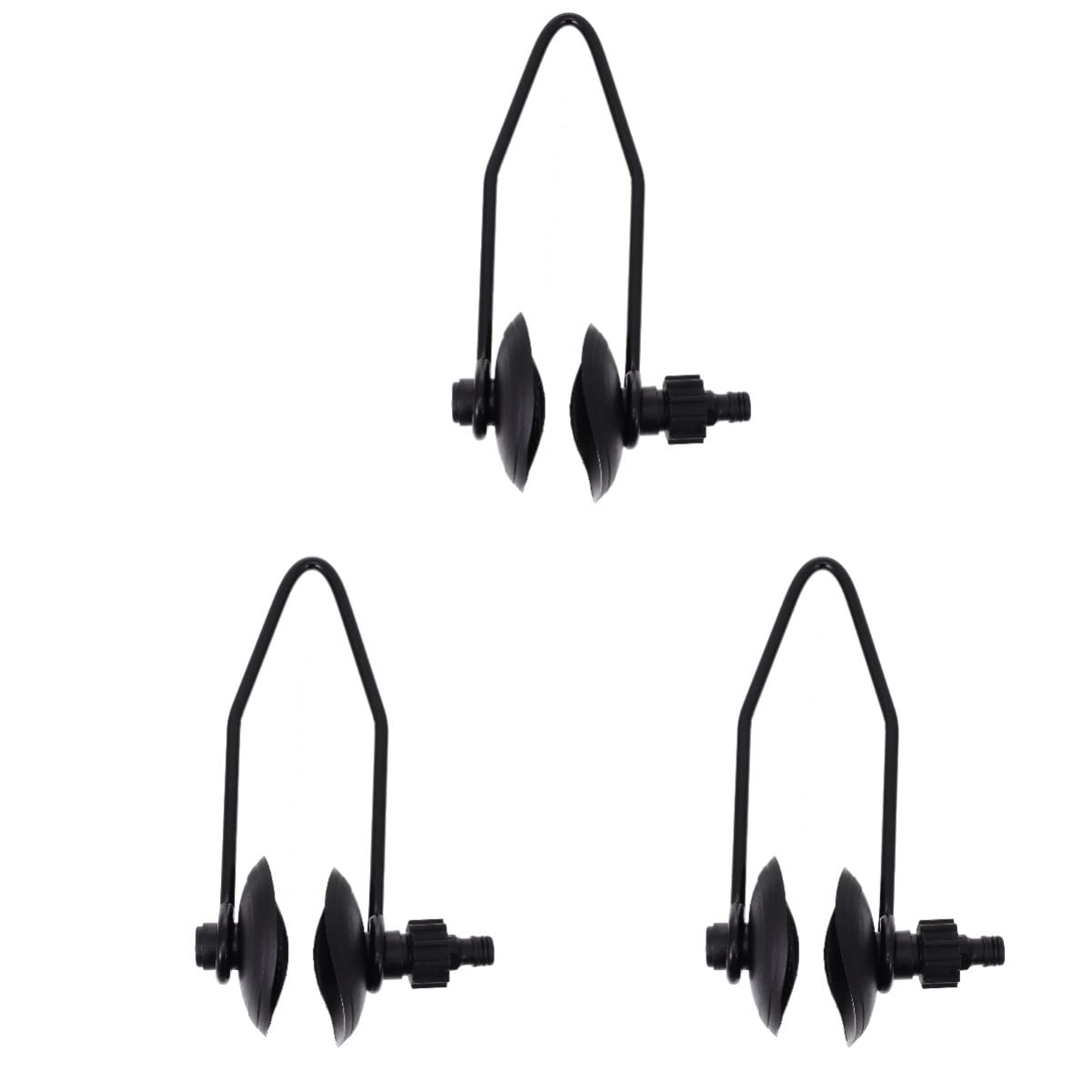 Sosoport 2pcs Earmuff Motor Round Cups Parts Black Outboard for Ship Ear Professional Washer Cooling System Replacement Water Engine Flusher Yacht Muffs Universal Cleaning Marine Flow Boat