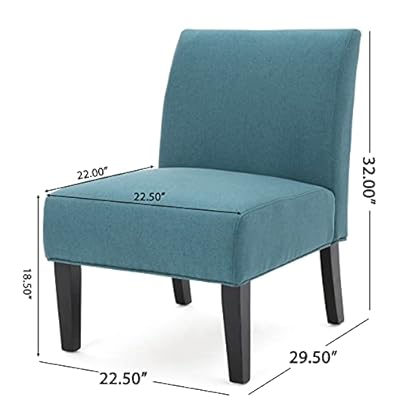 GDF Studio Christopher Knight Home Kassi Fabric Accent Chair, Dark Teal 29. 50”D x 22. 50”W x 32. 00”H 41Dw2