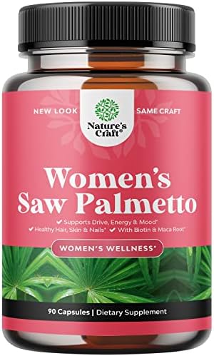 Extra Strength Saw Palmetto for Women - DHT Blocker Thickening Hair Vitamins for Hair Loss for Women - 500mg Pure Saw Palmetto Capsules with Stronger Thicker Faster Hair Growth Vitamins for Women