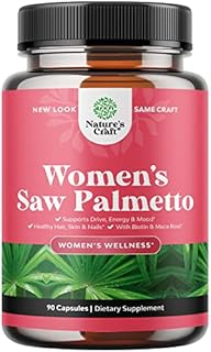 Extra Strength Saw Palmetto for Women - DHT Blocker Thickening Hair Vitamins for Hair Loss for Women - 500mg Pure Saw Palmetto Capsules with Vitamins for Women for Healthier Looking Hair