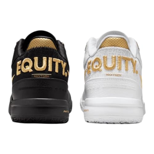 Lebron NXXT Gen AMPD Basketball Shoes (FJ1566-103, White/Black/Gold) Size 9.5