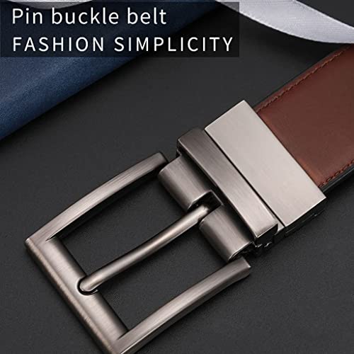 Genuine Leather Belt Casual Pin Buckle Double-Sided Widened Belt High-end Luxury Men's Belt Fashion Scalp Wide Trousers Belt3