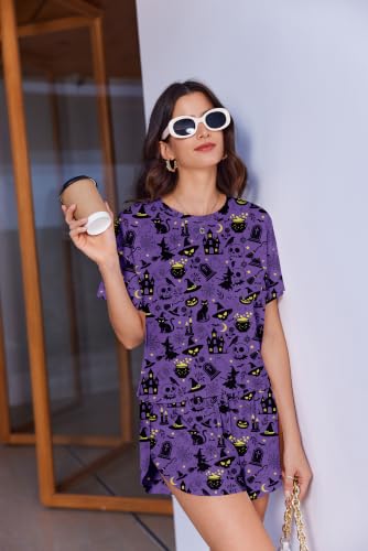 Image of Ekouaer Womens Pajama Sets Sexy Lounge Sets Side Split Short Pj Sets