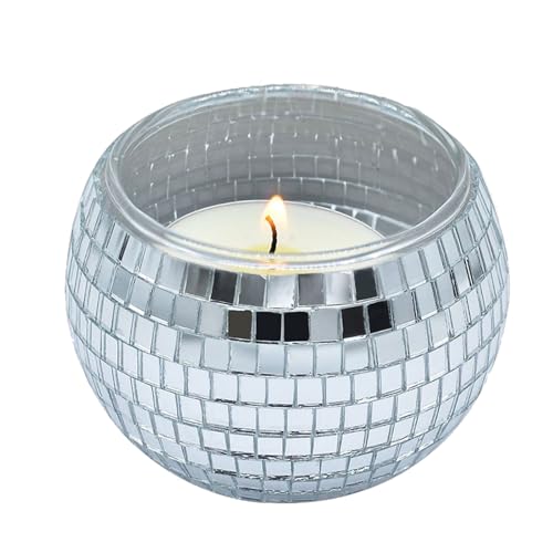 Round Ball Tealight Candle Holder Mirror Votive Candle Jar Decorative Candelabra Centerpiece Wedding Decoration