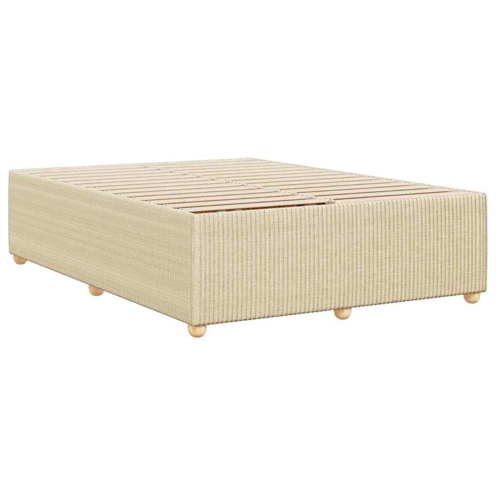 Tessuto imbottito Design elegante Giroletto con doghe 160x200 cm Crema