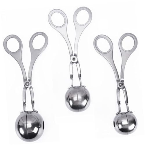 BEBEMOKO Meatball Making Tool Set 304 Stainless Steel Meatball Clipper Fish Baller Meat Baller for Kitchen