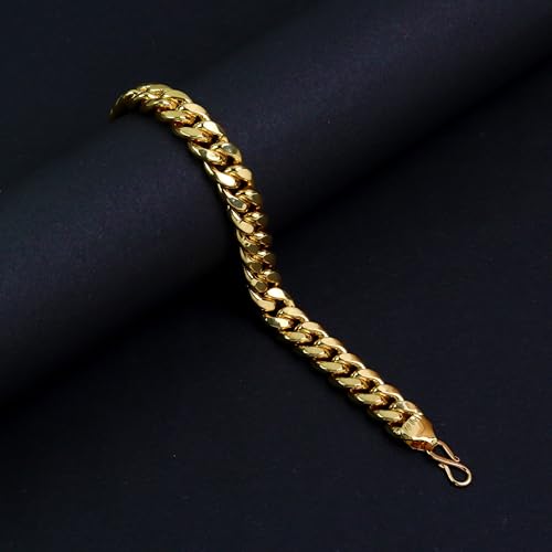 Image of CUTE GOLD Bracelets for Boys /Chain Bracelet for Men's Birthday Gift for Men's and Boys Gift for Husband (8-Inch)