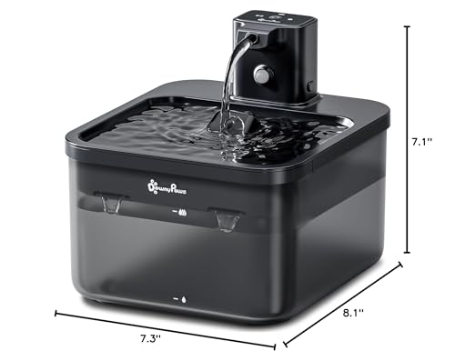 Downypaws DPWFP6-ABS-TB Battery Operated Cat Water Fountain, 84Oz/2.5L Fursink Wireless Pet Water Fountain thumb #9