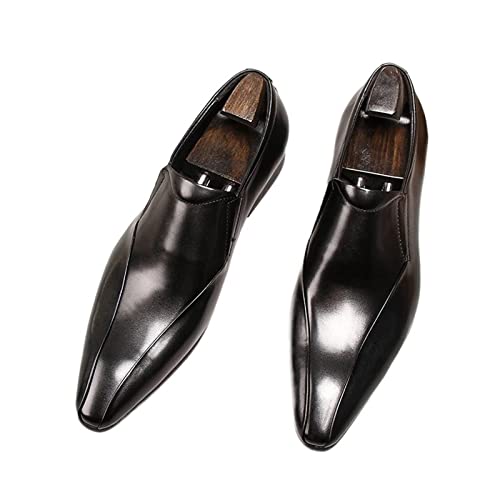 Zapatos de hombre planos y cómodos en cuero negro para evitar el cansancio diario