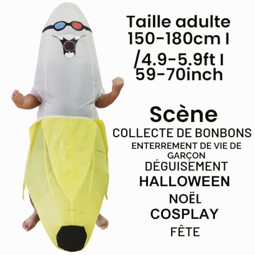 Déguisement gonflable banane JASHKE costume adulte pour soirée déguisée et carnaval - 2