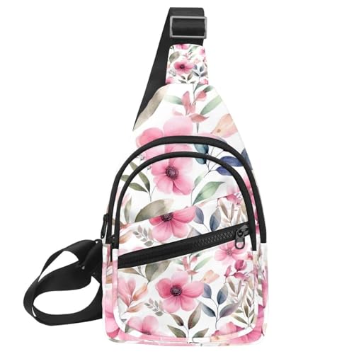 Sac à dos à bandoulière rose et multicolore pour le quotidien compact 30x18cm