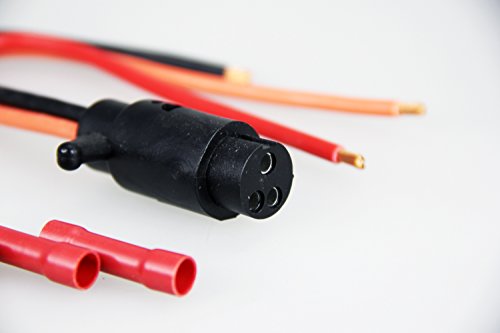 Pactrade Marine Boat Trolling Boat Plug & Socket Set 3-Wire 8 Gauge 12-24V #TOP4