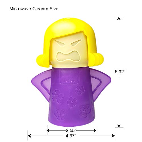 Image of Angry Mom Microwave Cleaner, Mad Mama Microwave Steam Cleaner, Just Add Vinegar and Water, Easily Cleans the Crud in Minutes (Purple)
