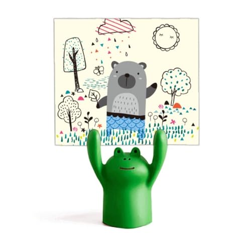 Support mémo rhinocéros bleu grenouille pour bureau