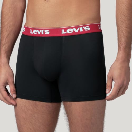6er Pack Herren Levis Repeat Logo Boxer Brief Boxershorts Unterwäsche Pants, Farbe:Navy Combo, Bekleidungsgröße:S – Ansicht 2