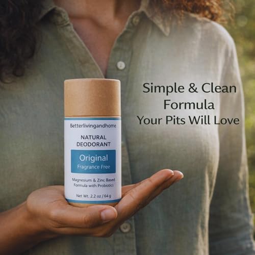 Image of Natural Deodorant Stick - 64 gm | Probiotics + Magnesium | Deodorant for Men & Women | Natural formula and Chemical free| Good for all skin types | Essential Oils Scented (Unscented)